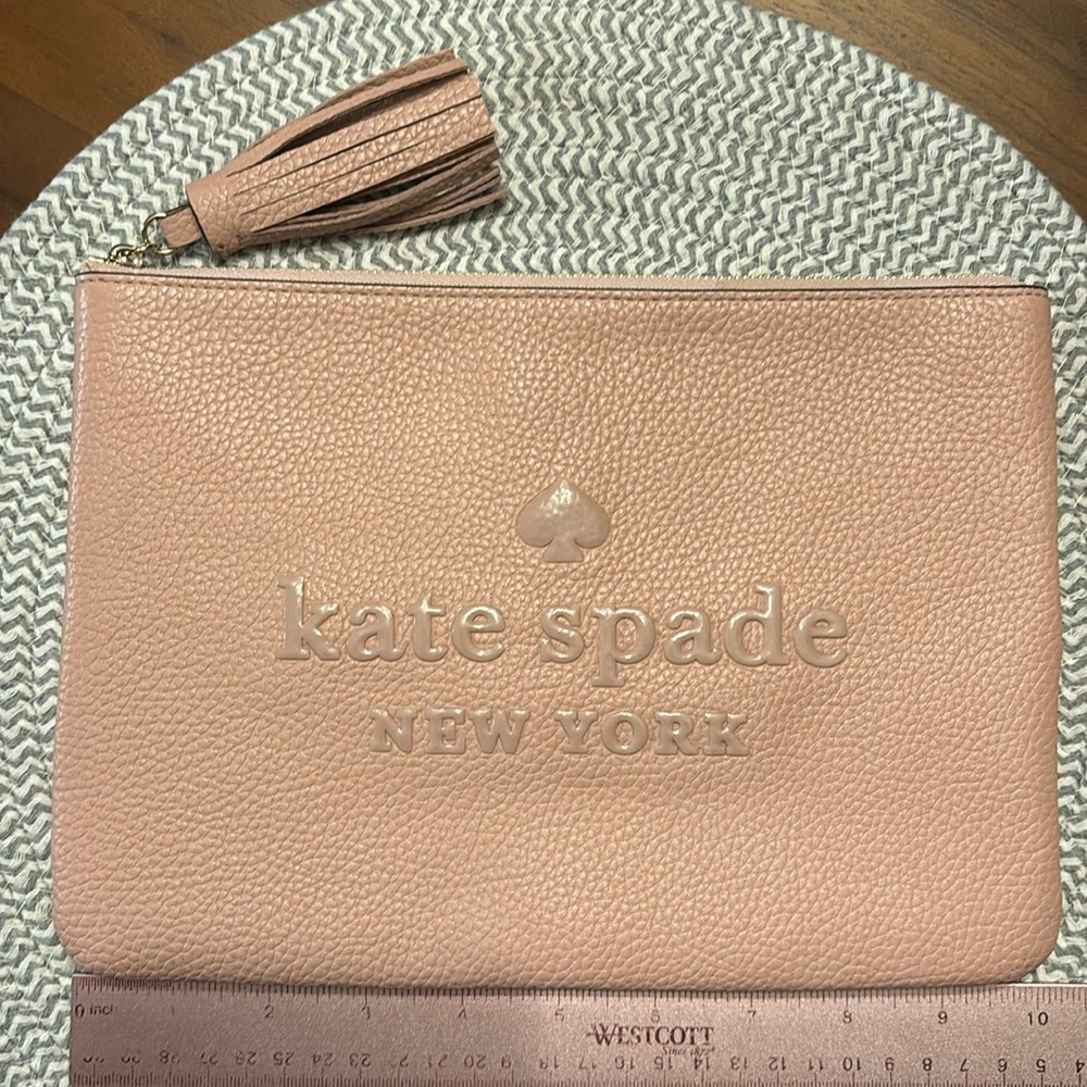 Kate Spade Logo Pink Large Tassel Pouch